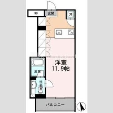 カスタリア目黒長者丸 204 間取り図