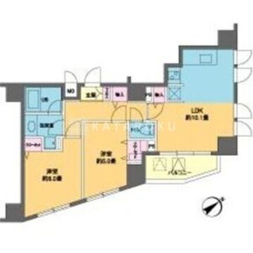 カスタリア北上野 906 間取り図