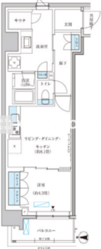 パークアクシス池袋イースト 407 間取り図