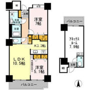 品川シーサイドビュータワー Ⅰ-2312 間取り図