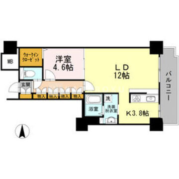 品川シーサイドビュータワー Ⅰ-2906 間取り図