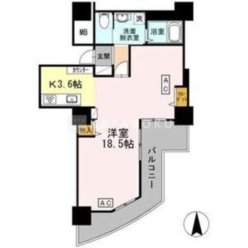 品川シーサイドビュータワー Ⅱ-2703 間取り図