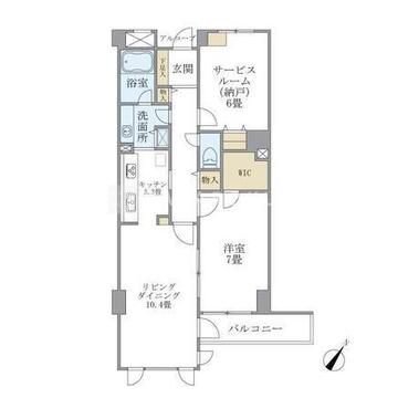 ウヴラージュ広尾 201 間取り図