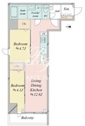 ドゥーエ日暮里4 304 間取り図