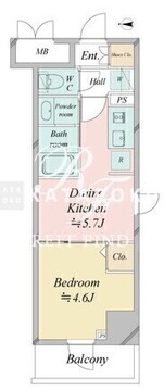 ドゥーエ日暮里4 601 間取り図