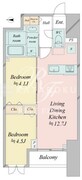 ドゥーエ日暮里4 603 間取り図
