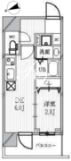 パークフラッツ蔵前 301 間取り図