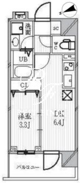 パークフラッツ蔵前 902 間取り図