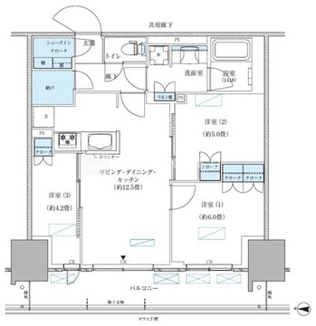 パークアクシス西大島コンフォートスクエア 1418 間取り図