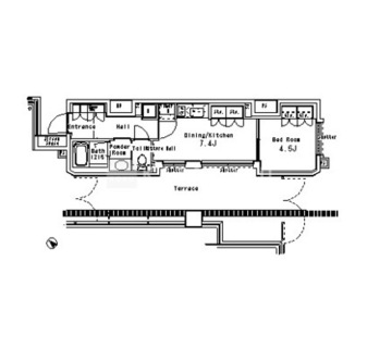 パークアクシス六本木檜町公園 102 間取り図