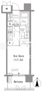 パークアクシス住吉 402 間取り図