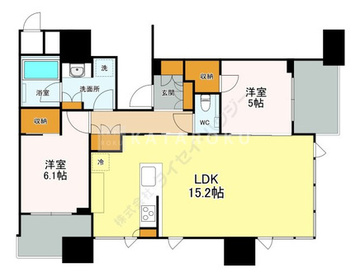 大崎ガーデンレジデンス 2203 間取り図