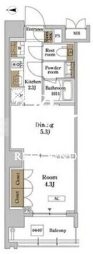 RJRプレシア蒲田 812 間取り図