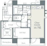 ファブリック信濃町レジデンス 101 間取り図