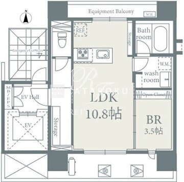 ファブリック信濃町レジデンス 301 間取り図