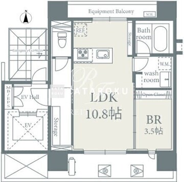 ファブリック信濃町レジデンス 501 間取り図