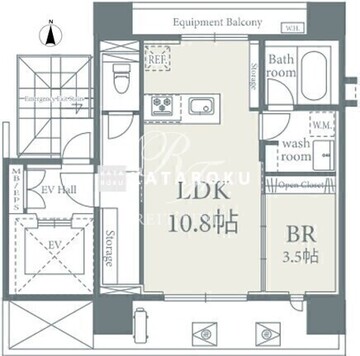ファブリック信濃町レジデンス 701 間取り図