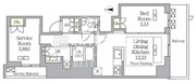 ヴェント四谷 603 間取り図
