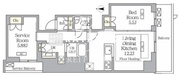 ヴェント四谷 803 間取り図