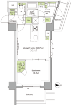 ザ・パークハビオ三軒茶屋 315 間取り図