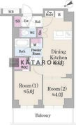 パークアクシス落合東中野 502 間取り図