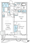 パークコート神宮北参道ザタワー 1816 間取り図
