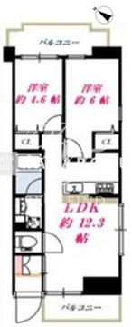 ミオ中目黒 401 間取り図