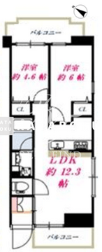 ミオ中目黒 801 間取り図