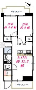 ミオ中目黒 1101 間取り図