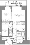 コンフォリア・リヴ北上野 201 間取り図