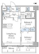 グランドマークレジデンス大森 1002 間取り図