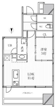 グランパセオ明大前 1005 間取り図