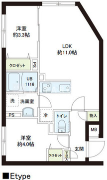 レピュア小石川レジデンス2 501 間取り図