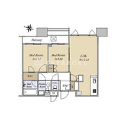 シティタワー大井町 2903 間取り図