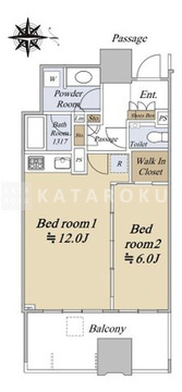 シティタワー銀座東 317 間取り図