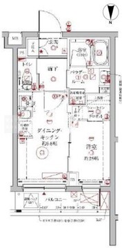 クレイシアIDZ中馬込 409 間取り図