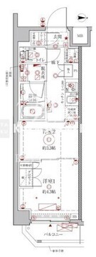 クレイシアIDZ幡ヶ谷 408 間取り図