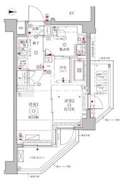 クレイシアIDZ幡ヶ谷 501 間取り図