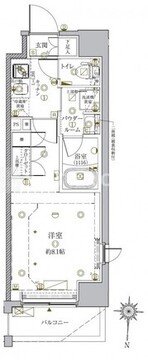 クレイシア亀戸サウスコート 208 間取り図