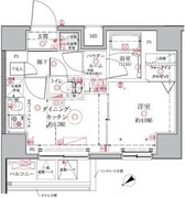 クレイシア門前仲町ザ・レジデンス 805 間取り図
