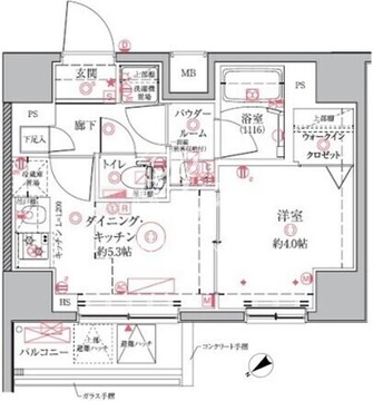 クレイシア門前仲町ザ・レジデンス 805 間取り図