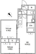 グランパセオ中野新井薬師前 101 間取り図