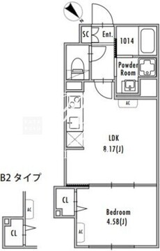 グランパセオ中野新井薬師前 203 間取り図