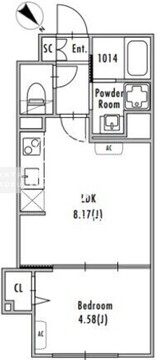 グランパセオ中野新井薬師前 304 間取り図