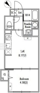 グランパセオ中野新井薬師前 404 間取り図