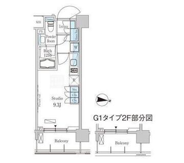 パークアクシス東高円寺 706 間取り図