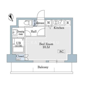 ショーウン初台 702 間取り図