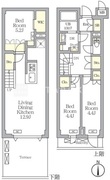 アジールコート都立大学 208 間取り図