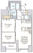 クレストコート品川南大井 1301 間取り図