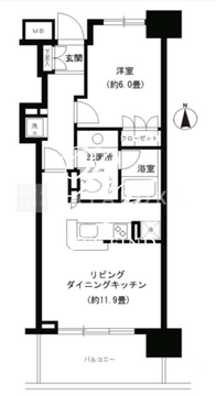 KDXレジデンス芝公園 1302 間取り図